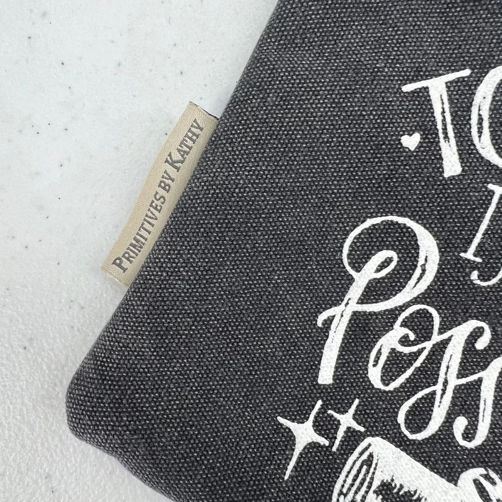 Primitives by Kathy Tomorrow is Full of Possibilities Cotton Zipper Pouch 107018